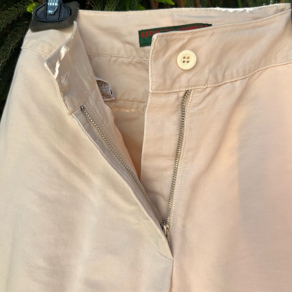 Katharine Hamnett Denim Straight-Leg High-Waist Pants | 100% Cotton | Small - Picture 4 of 13